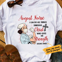 Personalized Nurse  Can Do All Things White T shirt JN221 30O47 thumb 1