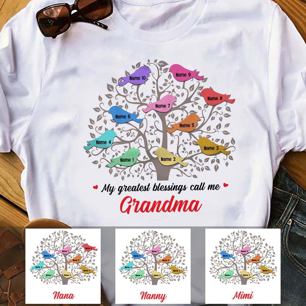 Personalized Grandma Family Tree  T Shirt SB251 65O36 Primary Mockup