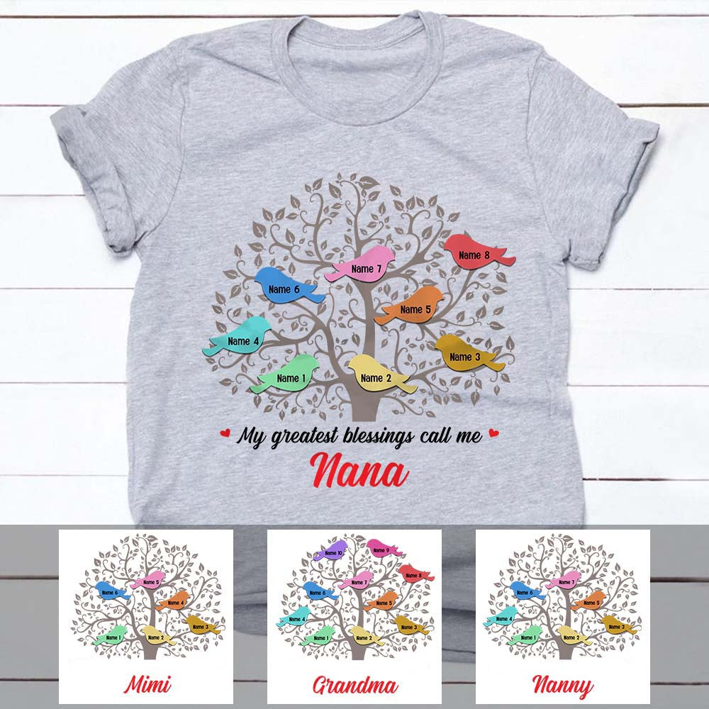 Personalized Grandma Family Tree  T Shirt SB251 65O36 Primary Mockup