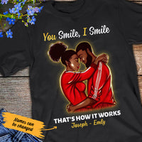 Personalized You Smile I Smile BWA Couple T Shirt AG112 29O47 thumb 1