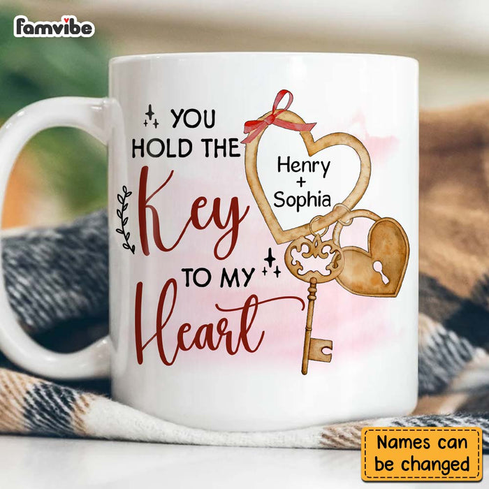 Personalized Couple You Hold The Key To My Heart Mug 31074 1
