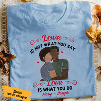 Personalized BWA Couple Love Is T Shirt AG271 73O36 thumb 1