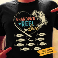 Personalized Fishing Dad Grandpa Reel Love T Shirt MY62 95O53 thumb 1