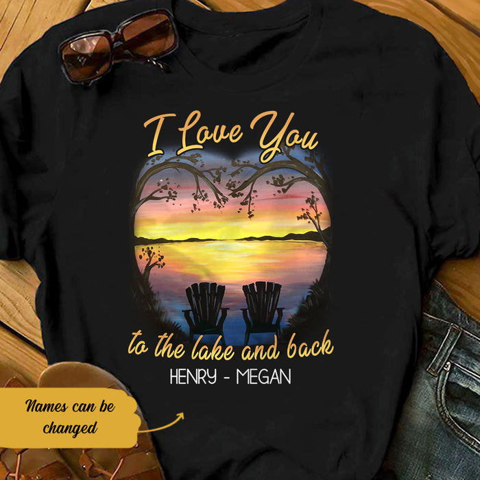Personalized Lake Husband Wife T Shirt JL22 85O58 1