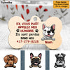 Personalized Dog Call My Humans French Chien Bone Pet Tag AP128 95O58 1