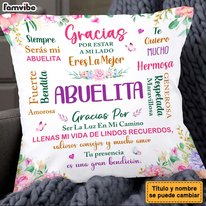 Personalized Gift For Grandma Spanish Abuela Bendita Pillow 30461 1