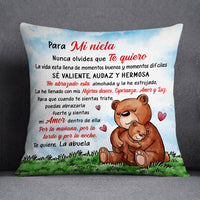 Personalized Grandma Bear Mamá Abuela Spanish Pillow AP281 30O57 (Insert Included) thumb 1