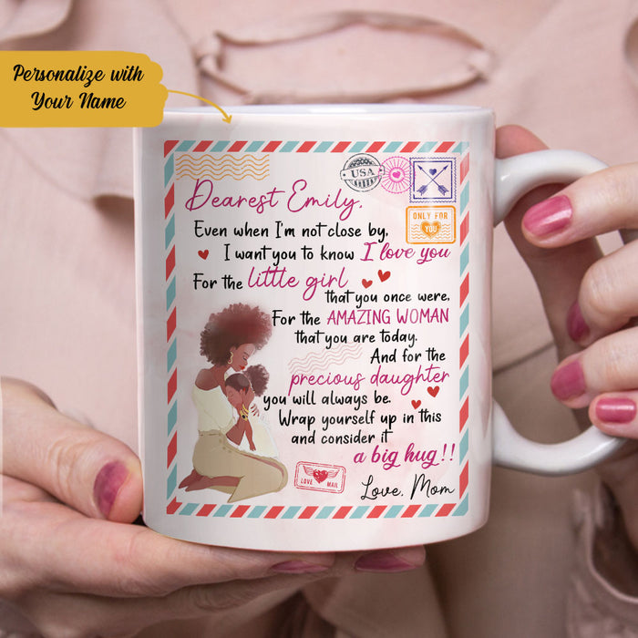 Personalized To My Daughter BWA Mom Letter Mug AG51 29O58 1