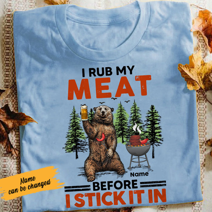 Personalized I Rub My Meat BBQ Camping T Shirt JL81 25O58 1