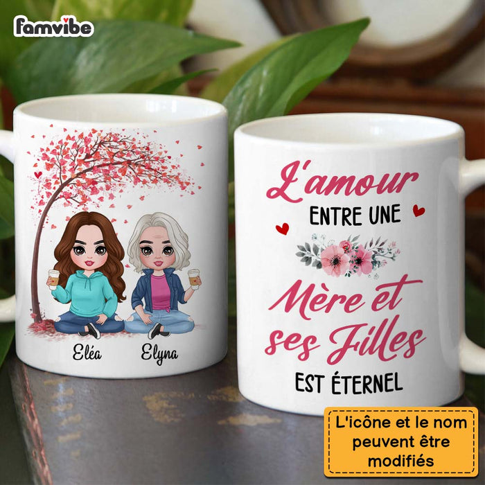 Personalized French Love Between Mom And Daughter Mug 30892 1