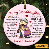Personalized To Granddaughter Circle Ornament NB191 29O47 thumb 1