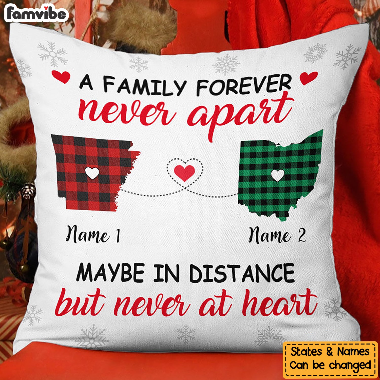 Personalized Gift For Family Long  Distance  Pillow DB21 65O53 (Insert Included)
