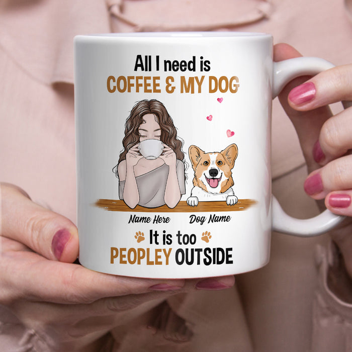 Personalized Dog Coffee Too Peopley Mug JR202 81O34 1