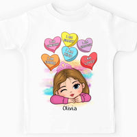 Personalized Gift For Granddaughter I Am Kind Candy Heart Kid T Shirt - Kid Hoodie - Kid Sweatshirt 31629 thumb 1