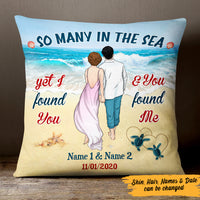 Personalized Couple Beach Pillow JN92 95O47 (Insert Included) thumb 1