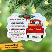 Personalized Love Couple Red Truck Christmas Benelux Ornament NB129 87O47 thumb 1