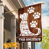 Personalized Home Paw Prints Dog Garden Flag JL67 65O58 thumb 1