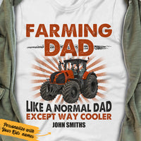 Personalized Farm Tractor Dad T Shirt JL282 27O36 thumb 1
