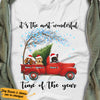 Personalized Red Truck Dog Christmas The Most Wonderful Time T Shirt NB244 87O36 1