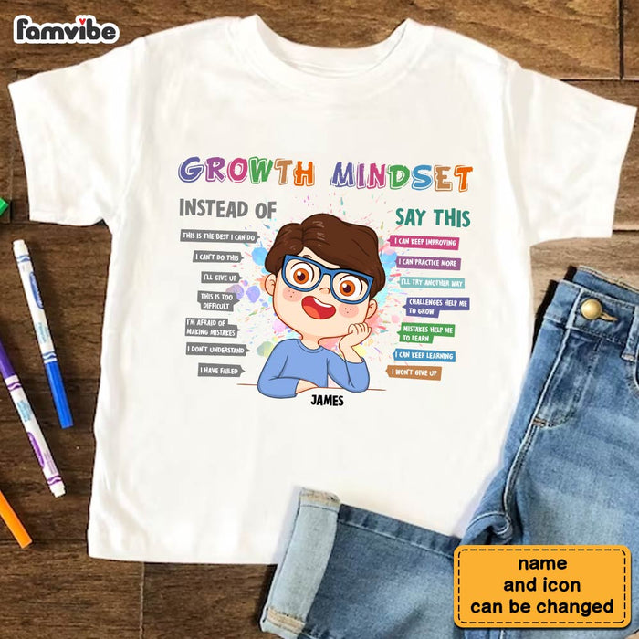 Personalized Gift For Grandson Growth Mindset Kids Shirt Kid T Shirt - Kid Hoodie - Kid Sweatshirt 30650 1