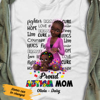 Personalized Proud Autism Mom BWA T Shirt AG42 65O47 thumb 1