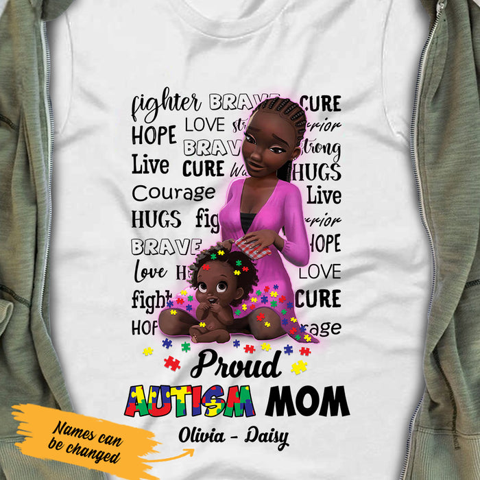 Personalized Proud Autism Mom BWA T Shirt AG42 65O47 1