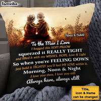 Personalized Couple Gift: To the Man I Love Upload Photo Pillow -  Celebrating Our Special Connection - Famvibe