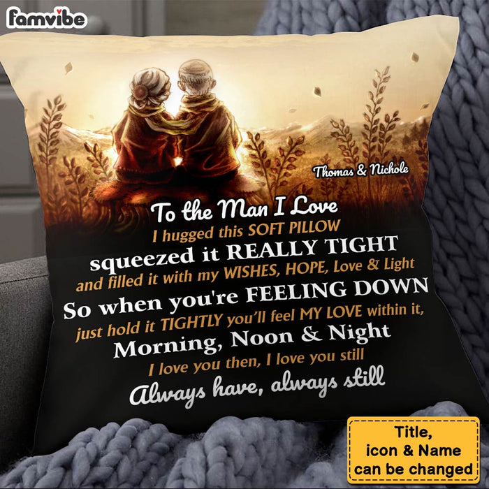 Personalized Couple Gift To The Man I Love Upload Photo Pillow 31474 1