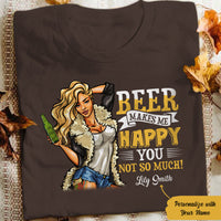 Personalized Beer Makes Me Happy T Shirt JL281 65O58 thumb 1