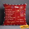 Personalized Long Distance Happy Valentine Pillow  DB311 81O58 (Insert Included) 1