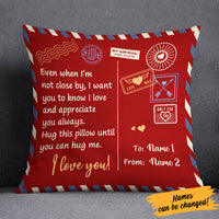 Personalized Long Distance Happy Valentine Pillow  DB311 81O58 (Insert Included) thumb 1