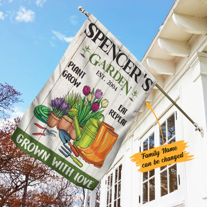 Personalized Garden Plant With Love Gardening Flag AG211 95O58 1