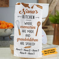 Personalized Grandma Kitchen Where Memories Are Made Towel DB101 87O58 thumb 1