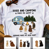 Personalized Dog And Camping Make Me Happy T Shirt OB291 30O58 thumb 1