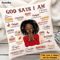 Personalized Daughter Granddaughter Christian Affirmations God Says I Am Pillow 22712 thumb 1