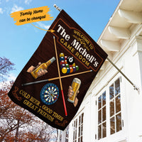 Personalized Game Room Billiards & Dart Flag AG131 95O53 thumb 1