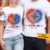 Personalized Hold Me Guide Me Love Couple T Shirt SB194 73O57 thumb 1