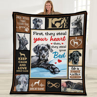 Great Dane Dog Fleece Blanket JL31 74O53 thumb 1