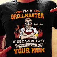 Personalized Dad Grillmaster BBQ T Shirt JL92 25O34 thumb 1