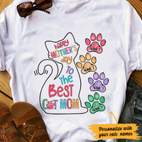 Personalized The Best Cat Mom Grandma T Shirt MR153 65O47 thumb 1