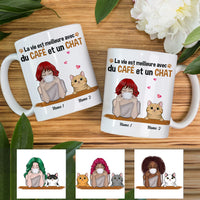Personalized Cat Mom French Maman De Chat Mug AP165 26O53 thumb 1