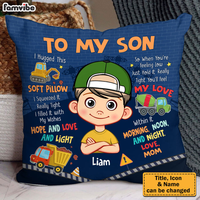 Personalized Gift For Son Construction Hug This Pillow 31981 1