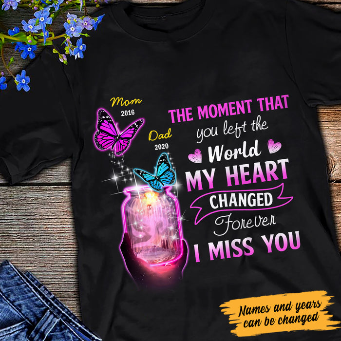 Personalized Memorial Butterfly Mom Dad T Shirt MR314 30O47 1