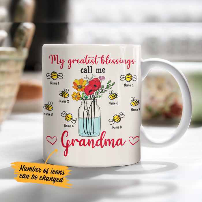 Personalized My Blessings Call Me Grandma Mug NB181 29O36 1