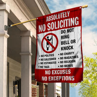 Absolutely No Soliciting Gardening Flag AG121 85O36 thumb 1