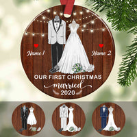 Personalized Our First Christmas Married   Ornament NB51 29O57 thumb 1