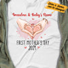 Personalized First Mother Day Mom Grandma T Shirt MR181 30O34 1