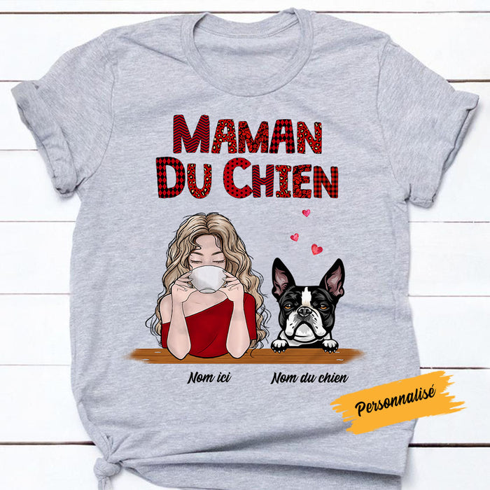 Personalized Dog Mom Chiens French T Shirt AP162 30O58 1