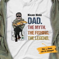 Personalized Legend Fishing Dad Grandpa T Shirt MR161 65O53 thumb 1
