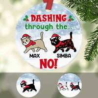 Personalized Cat No Dashing Christmas  Ornament OB232 95O36 thumb 1